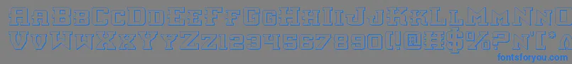 fuente Interceptors – Fuentes Azules Sobre Fondo Gris
