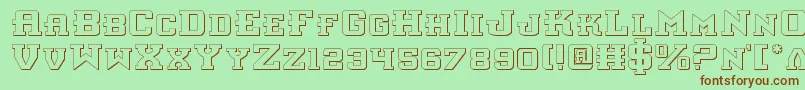 Interceptors Font – Brown Fonts on Green Background