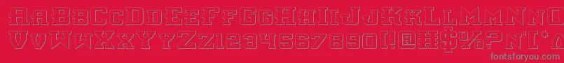 Interceptors Font – Gray Fonts on Red Background