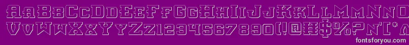 Interceptors Font – Green Fonts on Purple Background