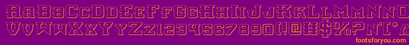 Interceptors Font – Orange Fonts on Purple Background