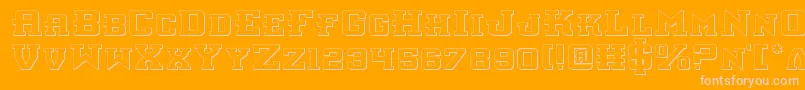 Interceptors Font – Pink Fonts on Orange Background