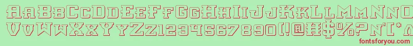 Interceptors Font – Red Fonts on Green Background