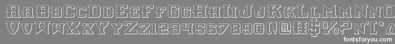 Interceptors Font – White Fonts on Gray Background