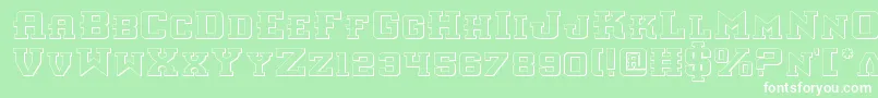 Interceptors Font – White Fonts on Green Background