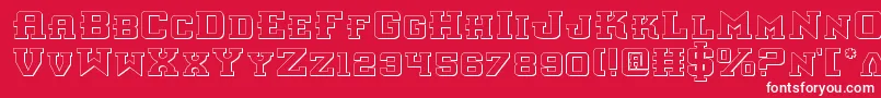 Interceptors Font – White Fonts on Red Background