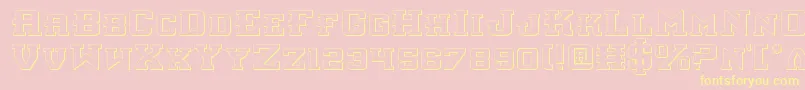 Interceptors Font – Yellow Fonts on Pink Background