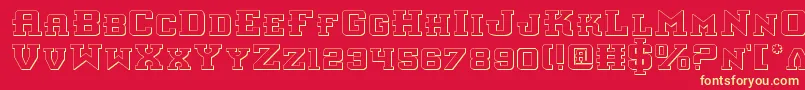 Interceptors Font – Yellow Fonts on Red Background