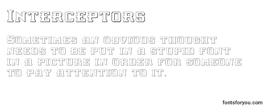Обзор шрифта Interceptors