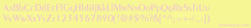 PeignotltstdDemi Font – Pink Fonts on Yellow Background