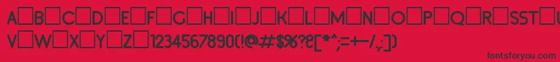 Inset2 Font – Black Fonts on Red Background