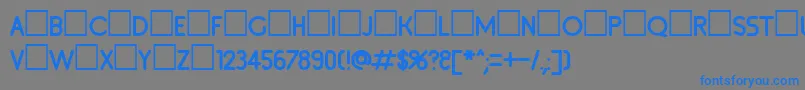 Inset2 Font – Blue Fonts on Gray Background