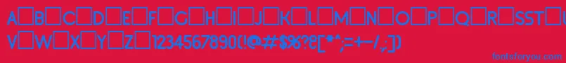 Czcionka Inset2 – niebieskie czcionki na czerwonym tle