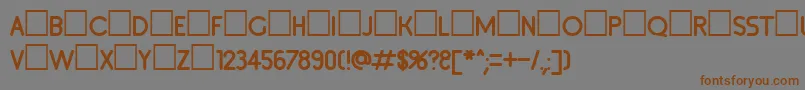 Inset2 Font – Brown Fonts on Gray Background