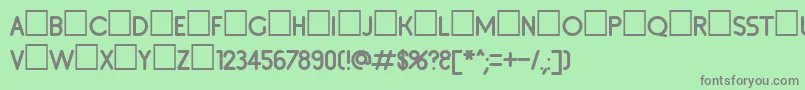 Inset2 Font – Gray Fonts on Green Background