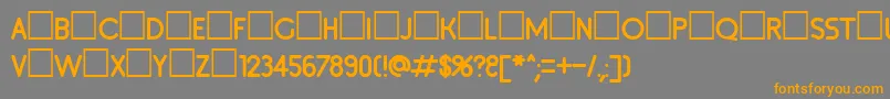 Inset2 Font – Orange Fonts on Gray Background