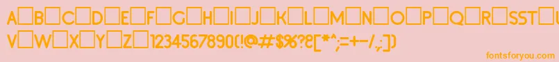 Inset2 Font – Orange Fonts on Pink Background