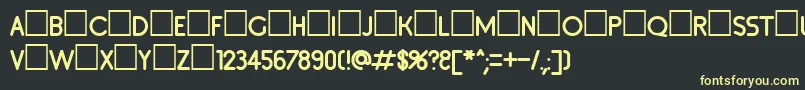 Inset2 Font – Yellow Fonts on Black Background
