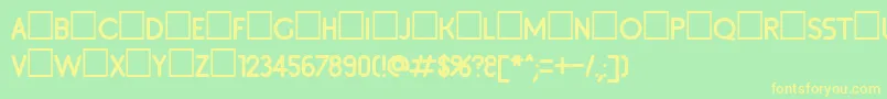 Inset2 Font – Yellow Fonts on Green Background