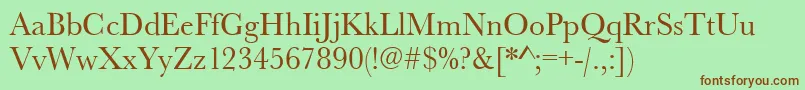 Urwbaskertnar Font – Brown Fonts on Green Background