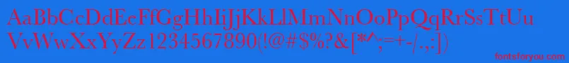 Urwbaskertnar Font – Red Fonts on Blue Background