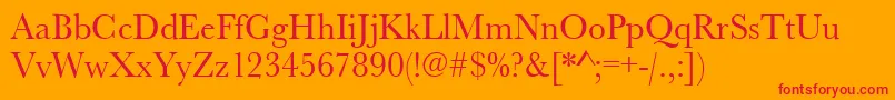 Urwbaskertnar Font – Red Fonts on Orange Background