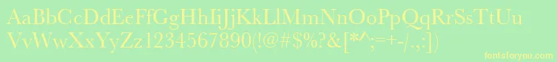 Urwbaskertnar Font – Yellow Fonts on Green Background