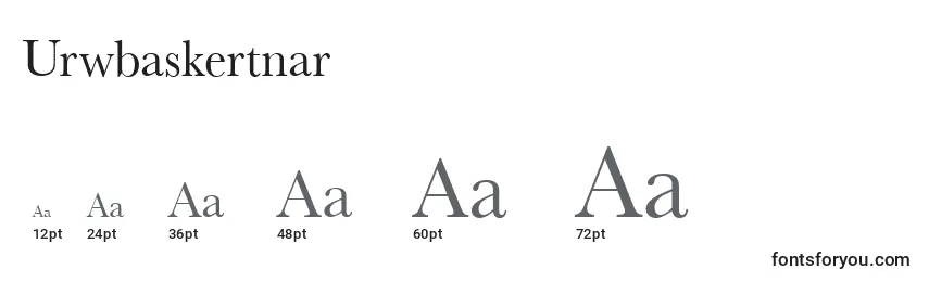 Размеры шрифта Urwbaskertnar