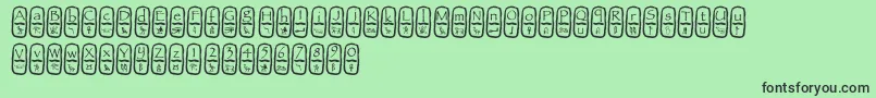 Cartouche Font – Black Fonts on Green Background