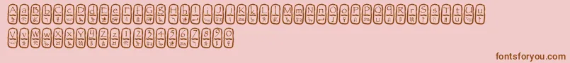 Cartouche Font – Brown Fonts on Pink Background