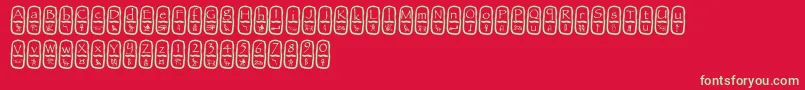 Cartouche Font – Green Fonts on Red Background