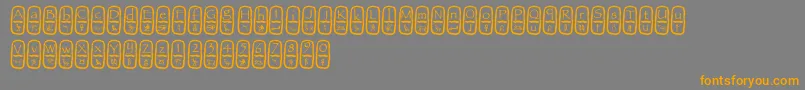 Cartouche Font – Orange Fonts on Gray Background
