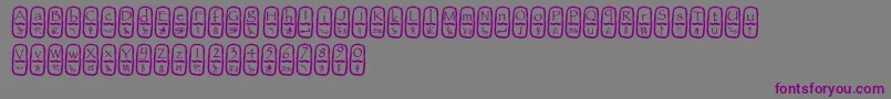 Cartouche-fontti – violetit fontit harmaalla taustalla