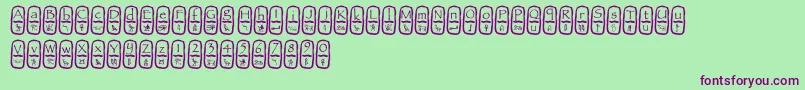 Cartouche Font – Purple Fonts on Green Background