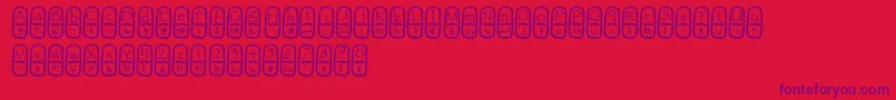 Cartouche Font – Purple Fonts on Red Background