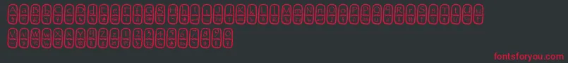 Cartouche Font – Red Fonts on Black Background