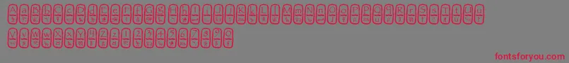 Шрифт Cartouche – красные шрифты на сером фоне