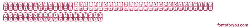 Cartouche Font – Red Fonts on White Background