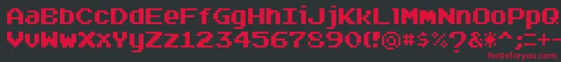 Arcadepix Font – Red Fonts on Black Background
