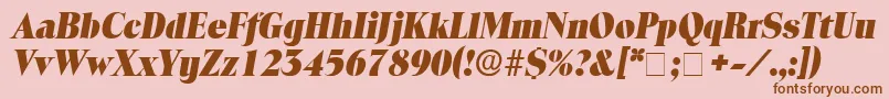 LocuraDisplaySsiItalic Font – Brown Fonts on Pink Background