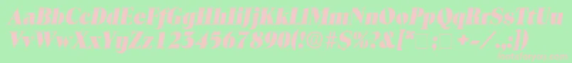 LocuraDisplaySsiItalic Font – Pink Fonts on Green Background