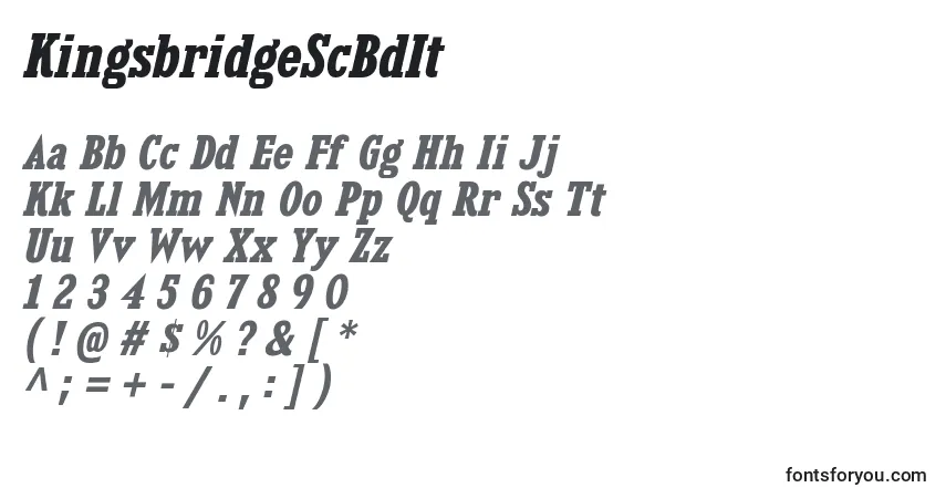 Fuente KingsbridgeScBdIt - alfabeto, números, caracteres especiales
