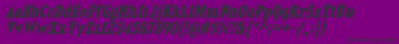 KingsbridgeScBdIt Font – Black Fonts on Purple Background