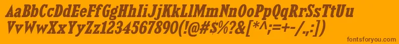 KingsbridgeScBdIt Font – Brown Fonts on Orange Background