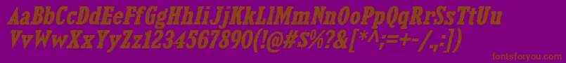 KingsbridgeScBdIt Font – Brown Fonts on Purple Background