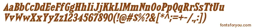 KingsbridgeScBdIt-fontti – ruskeat fontit valkoisella taustalla