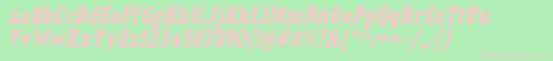 KingsbridgeScBdIt Font – Pink Fonts on Green Background