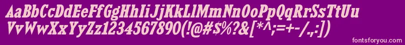 KingsbridgeScBdIt Font – Pink Fonts on Purple Background