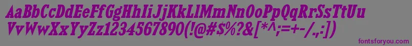 KingsbridgeScBdIt Font – Purple Fonts on Gray Background