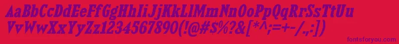 KingsbridgeScBdIt Font – Purple Fonts on Red Background